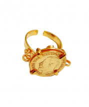 Bague Lira en argent doré